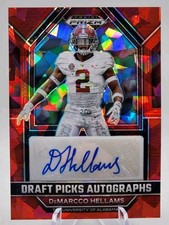 2023 Panini Prizm Draft Picks DEMARCCO HELLAMS #DPA-DEH  Red Cracked Ice  Auto!!
