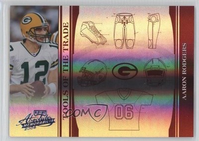 2006 Playoff Absolute Memorabilia Spectrum Red 25/25 Aaron Rodgers #TOT-2 0u7