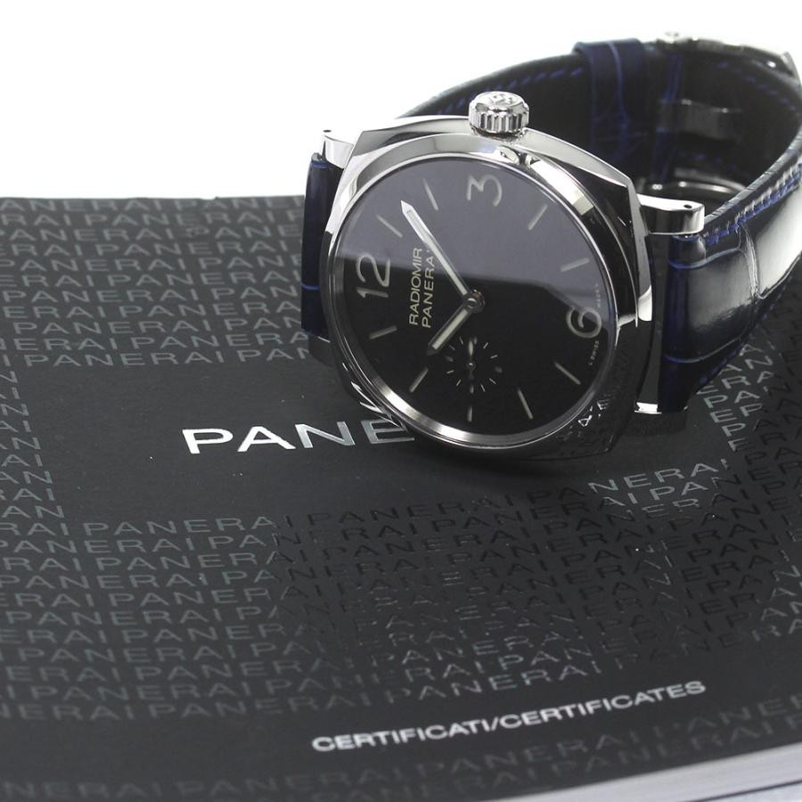 PANERAI RADIOMIR 1940 3 DAYS ACCIAIO PAM00574 42mm SS Black Dial Leather #C261