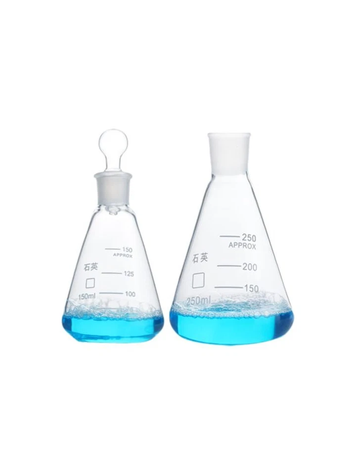 Quartz Erlenmeyer Flask 25ml-2000ml Conical Chemistry Lab Glassware Supply - Image 2 of 4