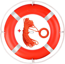 23"/28  Life Ring, Life Preserver Ring with 98.4FT Water Floating Lifesaving Rop