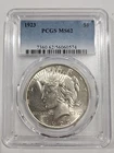 1923 Silver Peace Dollar PCGS MS62