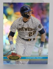 2021 Stadium Club Chrome #209b Christian Yelich 1991 Design Variation