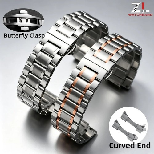 High Quality solid Stainless Steel watch Strap mens metal Bracelet 13 18 20 22mm