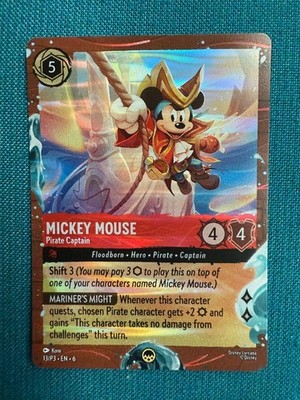 Disney Cruise Line Lorcana TCG Mickey Mouse Pirate Captain Foil
