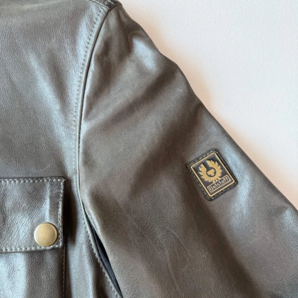 Belstaff Brad Gold Label (M) Motorcycle Leather Jacket image 4
