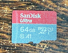 SanDisk Ultra 64GB Micro SDXC Card UHS-1 Micro SD Memory Card A1 - Excellent