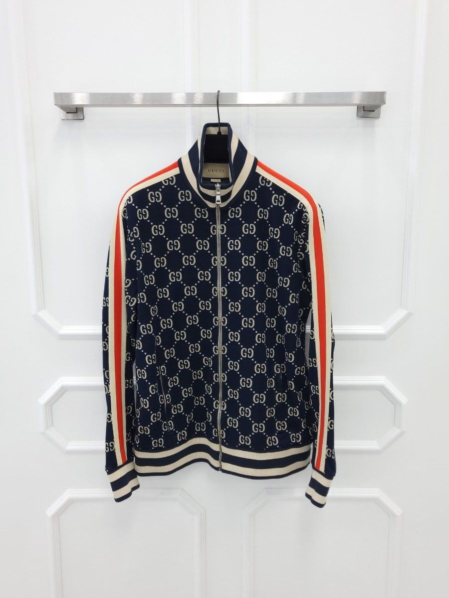 Gucci GG Jacquard Zip-Up Jacket 496919 121055274 | eBay