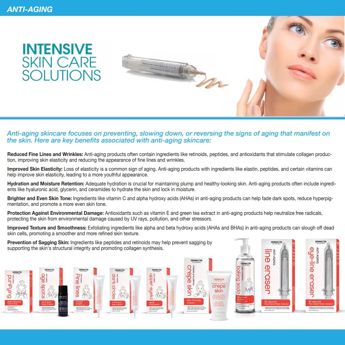 Dermactin Anti-Aging Eye-line Eraser 90 Second Fine Line/Wrinkle Reducer .34 ...