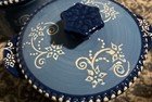 Set of 2 Temptations 8oz Covered Crock Bowls Ramekin Bakers Blue Floral Lace — photo 3