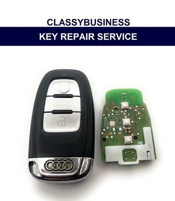 Reparatur Fix Audi A4 A5 A6 A7 A8 Q5 Q7 3 Tasten Smart Fernbedienung Schlüssel Gehäuse Batterie
