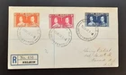 New Zealand 1937 KGVI CORONATION SET FDC REGISTERED #456 NELSON NEWARK SEATTLE
