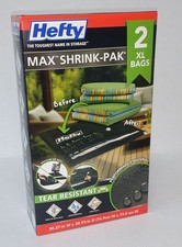 Hefty Max Shrink-Pak 2 XL Extra Large Bags Tear Resistant Closet Organizer NIB