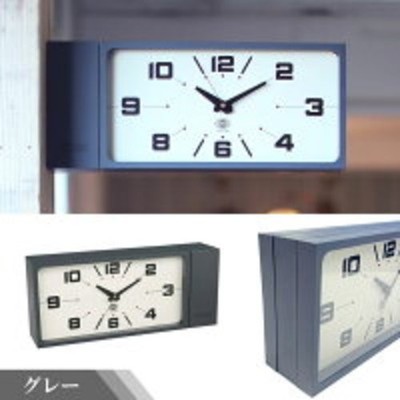 ダルトン　DOUBLE FACE CLOCK RECTANGLE GRAY s-l400.jpg