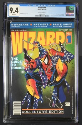 Wizard Magazine #1 NEWSSTAND EDITION CGC 9.4 1991 Spider-Man Todd McFarlane Cove