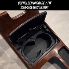 Cupholder Upgrade Fix For 2002-2006 Toyota Camry Side-to-side Layout