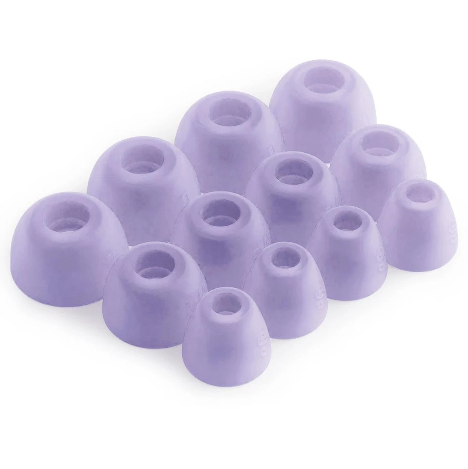 DISTRIBUTED BY MACADAMIA LTD 12 x Silikon Ohrhörer Gummi Tipps Für JBL Tune Beam, Ghost Kopfhörer in Lila