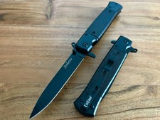 8.75 Black Military Tactical Spring Assisted Open Blade Folding Pocket Knife