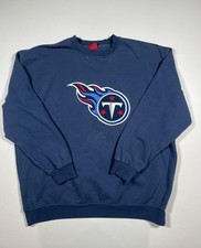 Tennessee Titans Sweatshirt Mens Blue NFL Football Pullover Crewneck Fleece Read