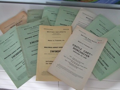 BR WESTERN; 1968. SIGNALLING NOTICES TO STAFF. Please Choose From Drop-down.