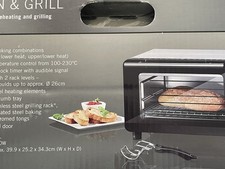 Mini Electric Countertop Oven and Grill Silver Crest