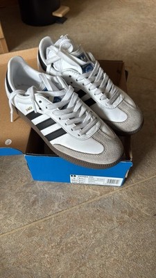 adidas Samba OG Herren Sneaker Low Top Schnürung Weiß/Schwarz/Grau EU 38,5