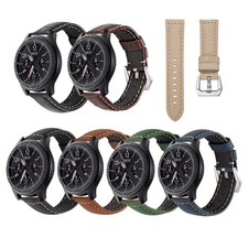 For Samsung Galaxy Watch 3 45mm 46mm S3 Genuine Leather Band Strap Bracelet 22mm
