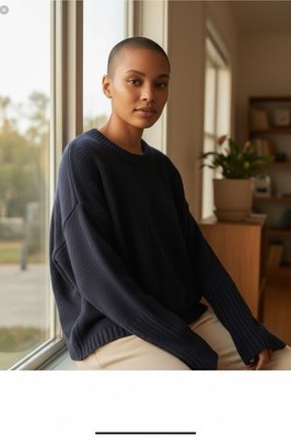 G. Label Merino Oversized Wool Sweater S Blue