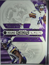 14 Card Lot 2020 Panini Contenders Round Numbers/4 Emerald/Justin Jefferson/Lamb