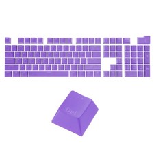 108 Keys Pudding Keycaps Set ABS for Mechanical Keyboard Layout, Dark Purple