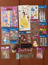 NEW Disney 19 Piece Scrapbook Sticker Bundle   Princess, Mickey, Minnie, Alice