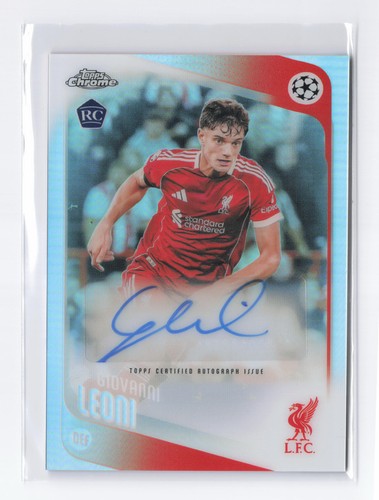 GIOVANNI LEONI 2025-26 Topps Chrome UEFA Club Competitions Auto #CA-GL RC