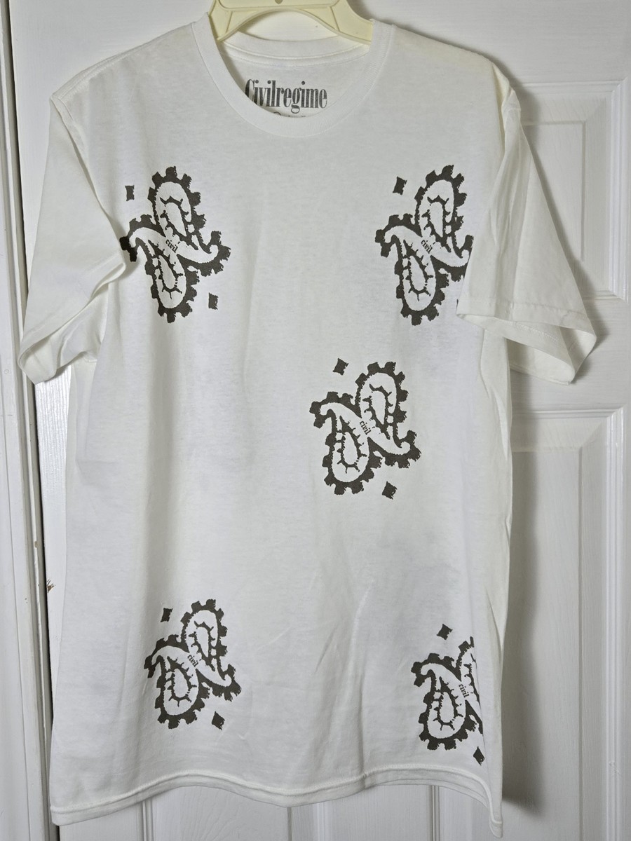 トップス \"PAISLEY CASPCHAN\" L/S T-shirts / white OVERSIZEMANSELLBLANCAFRENTE.