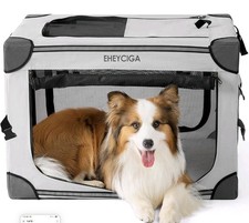 Collapsible Dog Crate 30 Inches, Portable Travel Crate for Medium Dogs, Soft ...