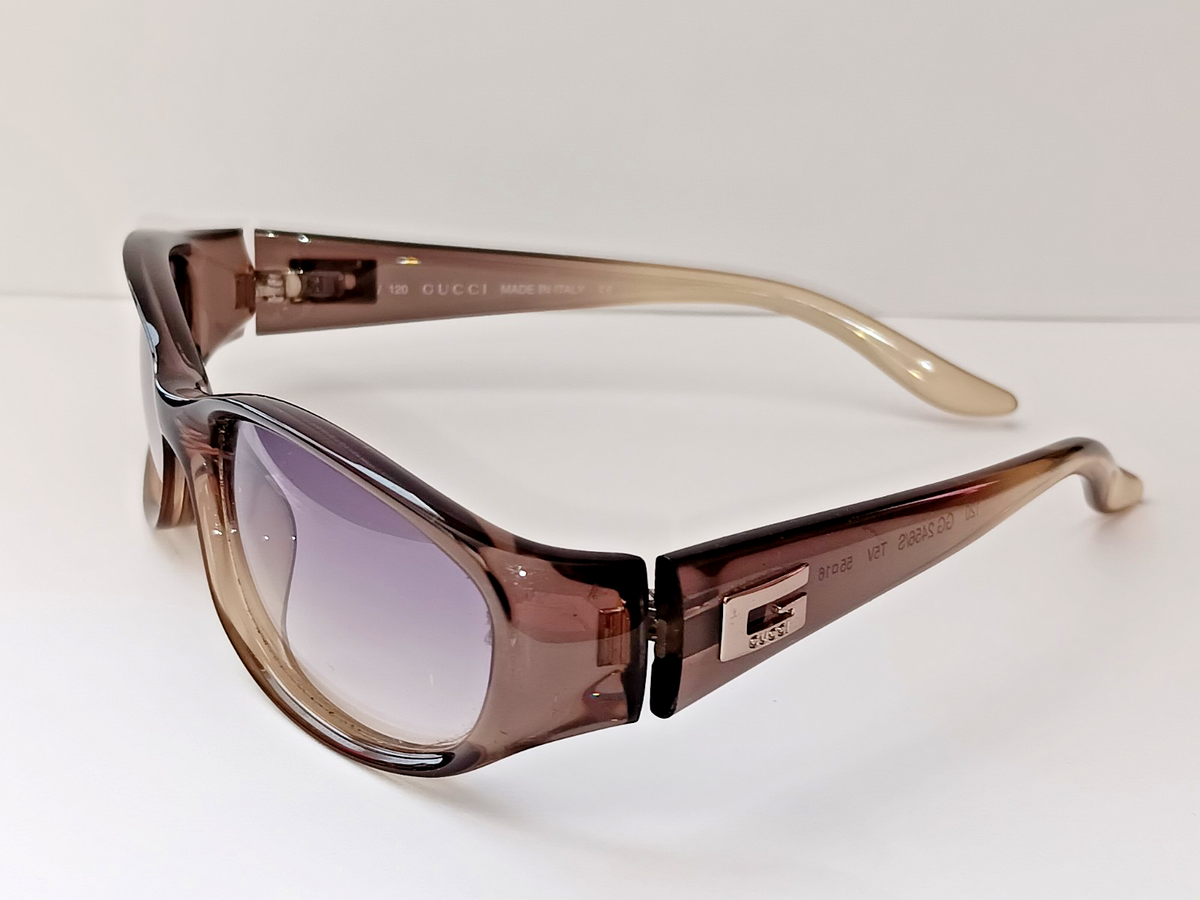 Gucci Sunglasses Archive Y2K Vintage Translucent Brown Black G