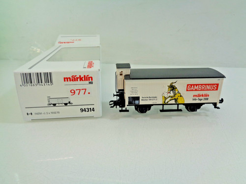 Märklin H0 94314 Güterwagen Gambrinus Info-Tage 2008 in OVP HS1027 | Condition: Gebraucht
