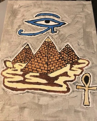 Ancient Egypt/Pyramids  Painted Canvas