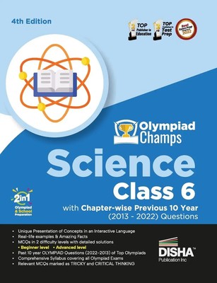 Disha Experts | Olympiad Champs Science Class 6 with Chapter-wise Previous 10...