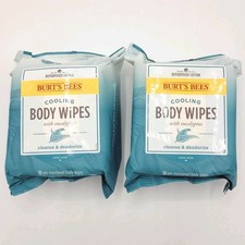 2x Burt's Bees Cooling Body Wipes w/ Eucalyptus Cleanse  Deodorize Discontinued