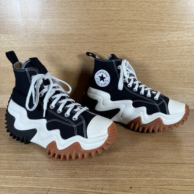 Converse Damen Sportschuhe Größe 6 UK Run Star Motion klobiges Plateau schwarz/weiß