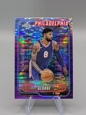 2024-25 Topps Chrome - Paul George #135 Purple Sonar Refractor /275