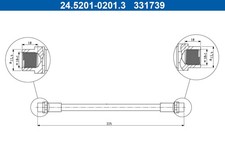 Flexible de frein Audi 80