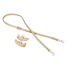 Leather Adjustable Replacement Bag Strap, Khaki, Silver Buckle, 1 Set