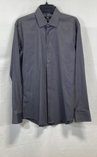 BOSS Hugo Boss Men's Gray Travel Slim Fit Long Sleeve Dress Shirt Size 15.5