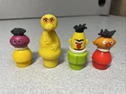 Vintage 1972 Fisher-Price Sesame Street playset figures Big Bird, Bert & Ernie