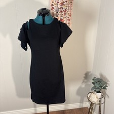 Libby Edelman Black Dress Cold Shoulder Sz Med Special Occasion Party Cocktail