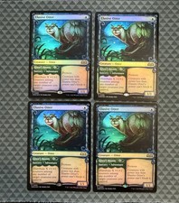 (x4) MTG Elusive Otter #0289 Foil Showcase Rare Wilds of Eldraine (WOE)