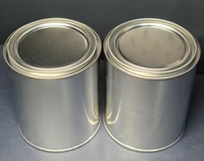 2 Pack 1 Quart Unlined Metal Paint Cans With Friction Fit Lids For Storage USNew