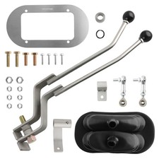 8-bolt Stainless Steel Twin-stick Shifter Transfer Case Shifter W Boot Np205