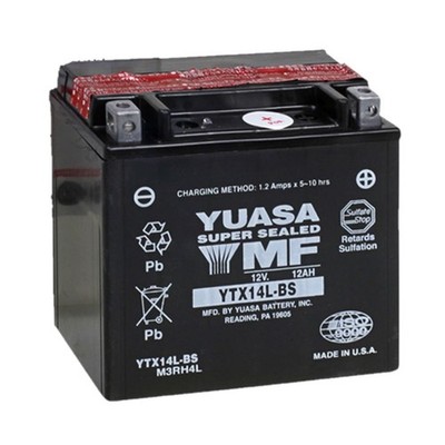 Yuasa Battery YTX14L-BS Maintenance Free YUAM3RH4L
